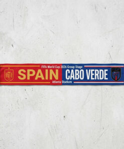 Global Soccer Event 2026 Spain Vs Cabo Verde Football Scarf Vibrant Contrast