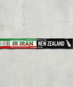 Global Soccer Event 2026 IR Iran Vs New Zealand Football Scarf Bold Text