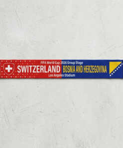 Global Soccer Event 2026 Switzerland Vs Bosnia And Herzegovina Football Scarf Los Angeles