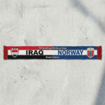 Global Soccer Event 2026 Iraq Vs Norway Football Scarf Match Souvenir