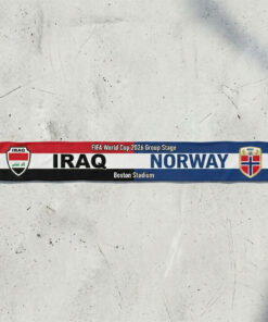 Global Soccer Event 2026 Iraq Vs Norway Football Scarf Match Souvenir