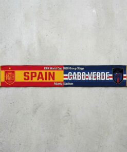 Global Soccer Event 2026 Spain Vs Cabo Verde Football Scarf Official Crests