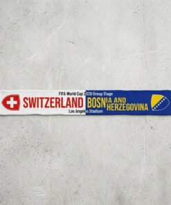 Global Soccer Event 2026 Switzerland Vs Bosnia And Herzegovina Football Scarf Split Colors