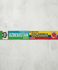 Global Soccer Event 2026 Uzbekistan Vs Colombia Football Scarf Match Souvenir