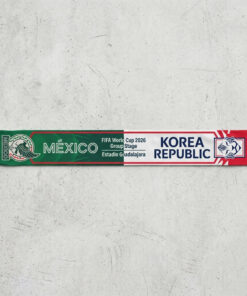Global Soccer Event 2026 Mexico Vs Korea Republic Football Scarf Split Colors