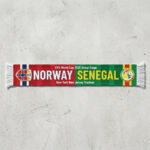 Global Soccer Event 2026 Norway Vs Senegal Football Scarf Houston Venue