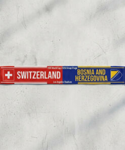 Global Soccer Event 2026 Switzerland Vs Bosnia And Herzegovina Football Scarf Contrast Style