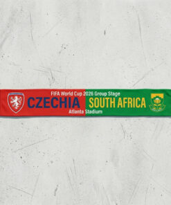Global Soccer Event 2026 Czechia Vs South Africa Football Scarf Red Green