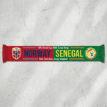 Global Soccer Event 2026 Norway Vs Senegal Football Scarf Knitted Texture