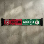 Global Soccer Event 2026 Jordan Vs Algeria Football Scarf Knitted Crest