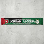 Global Soccer Event 2026 Jordan Vs Algeria Football Scarf Commemorative Knit
