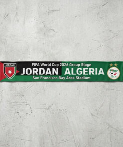 Global Soccer Event 2026 Jordan Vs Algeria Football Scarf Commemorative Knit