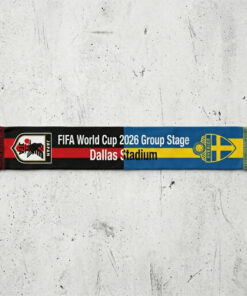Global Soccer Event 2026 Japan Vs Sweden Football Scarf Bold Typography
