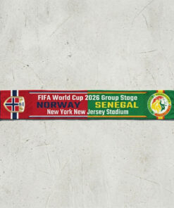 Global Soccer Event 2026 Norway Vs Senegal Football Scarf Group Stage
