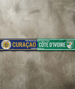 Global Soccer Event 2026 Curaçao Vs Côte d’Ivoire Football Scarf Half Split