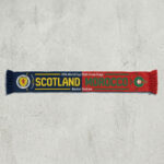 Global Soccer Event 2026 Scotland Vs Morocco Football Scarf Navy Red