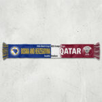 Global Soccer Event 2026 Bosnia And Herzegovina Vs Qatar Football Scarf Vibrant Print
