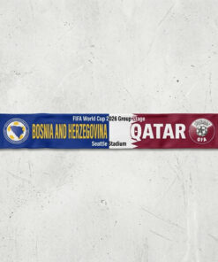 Global Soccer Event 2026 Bosnia And Herzegovina Vs Qatar Football Scarf Vibrant Print