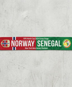 Global Soccer Event 2026 Norway Vs Senegal Football Scarf Split Color