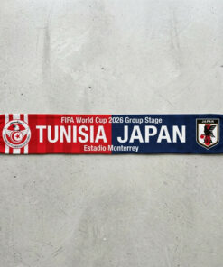 Global Soccer Event 2026 Tunisia Vs Japan Football Scarf Monterrey Edition
