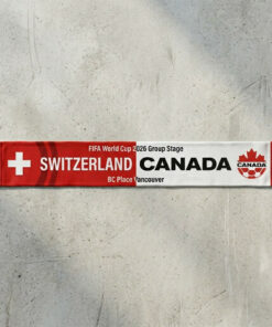 Global Soccer Event 2026 Switzerland Vs Canada Football Scarf Half Design