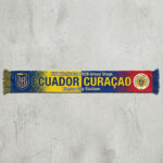 Global Soccer Event 2026 Ecuador Vs Curaçao Football Scarf Split Design
