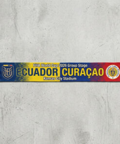 Global Soccer Event 2026 Ecuador Vs Curaçao Football Scarf Split Design