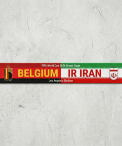 Global Soccer Event 2026 Belgium Vs IR Iran Football Scarf National Emblems