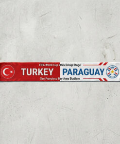Global Soccer Event 2026 Turkey Vs Paraguay Football Scarf Red Blue