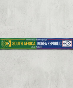 Global Soccer Event 2026 South Africa Vs Korea Republic Football Scarf Vivid Color