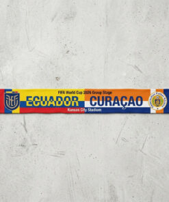 Global Soccer Event 2026 Ecuador Vs Curaçao Football Scarf Color Block
