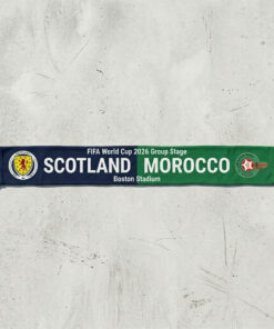 Global Soccer Event 2026 Scotland Vs Morocco Football Scarf Split Colors
