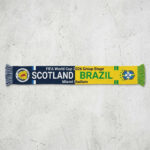 Global Soccer Event 2026 Scotland Vs Brazil Football Scarf Stadium Print