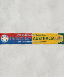 Global Soccer Event 2026 Paraguay Vs Australia Football Scarf Gameday Knit