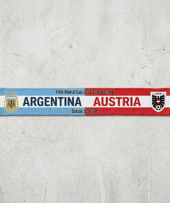 Global Soccer Event 2026 Argentina Vs Austria Football Scarf Fringed Edge
