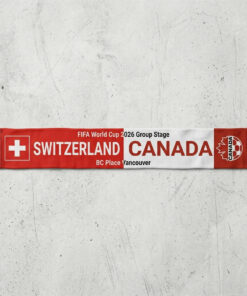 Global Soccer Event 2026 Switzerland Vs Canada Football Scarf Red White