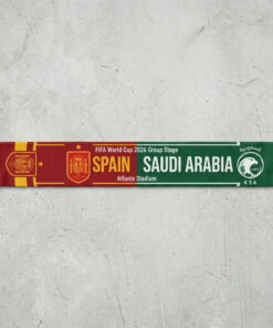 Global Soccer Event 2026 Spain Vs Saudi Arabia Football Scarf Vibrant Print