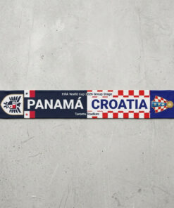 Global Soccer Event 2026 Panama Vs Croatia Football Scarf Vibrant Print