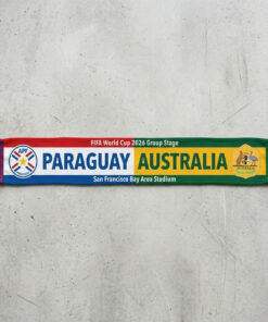 Global Soccer Event 2026 Paraguay Vs Australia Football Scarf San Francisco