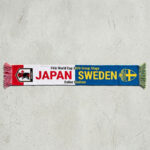 Global Soccer Event 2026 Japan Vs Sweden Football Scarf Yellow Fringe