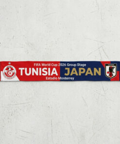 Global Soccer Event 2026 Tunisia Vs Japan Football Scarf Match Souvenir