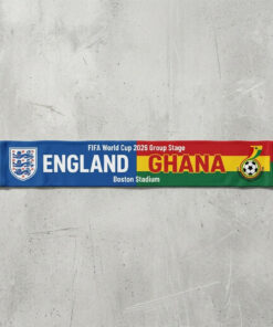 Global Soccer Event 2026 England Vs Ghana Football Scarf Split Design