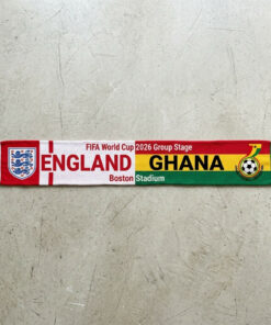 Global Soccer Event 2026 England Vs Ghana Football Scarf Boston Venue