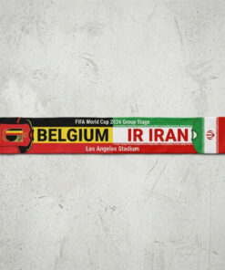 Global Soccer Event 2026 Belgium Vs IR Iran Football Scarf Contrast Style