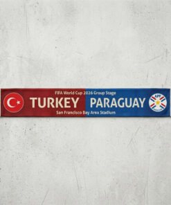 Global Soccer Event 2026 Turkey Vs Paraguay Football Scarf Vibrant Contrast