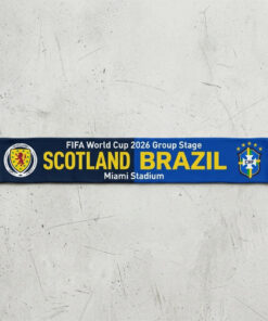 Global Soccer Event 2026 Scotland Vs Brazil Football Scarf Fan Souvenir