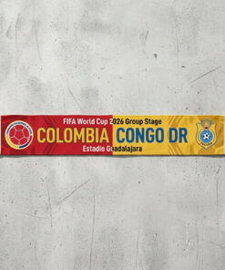 Global Soccer Event 2026 Colombia Vs Congo DR Football Scarf Guadalajara Edition