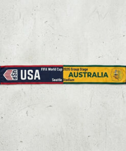 Global Soccer Event 2026 USA Vs Australia Football Scarf Seattle Edition