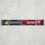 Global Soccer Event 2026 Bosnia And Herzegovina Vs Qatar Football Scarf Dual Crests