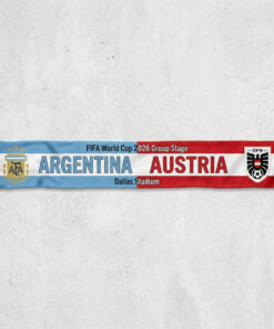 Global Soccer Event 2026 Argentina Vs Austria Football Scarf Match Souvenir